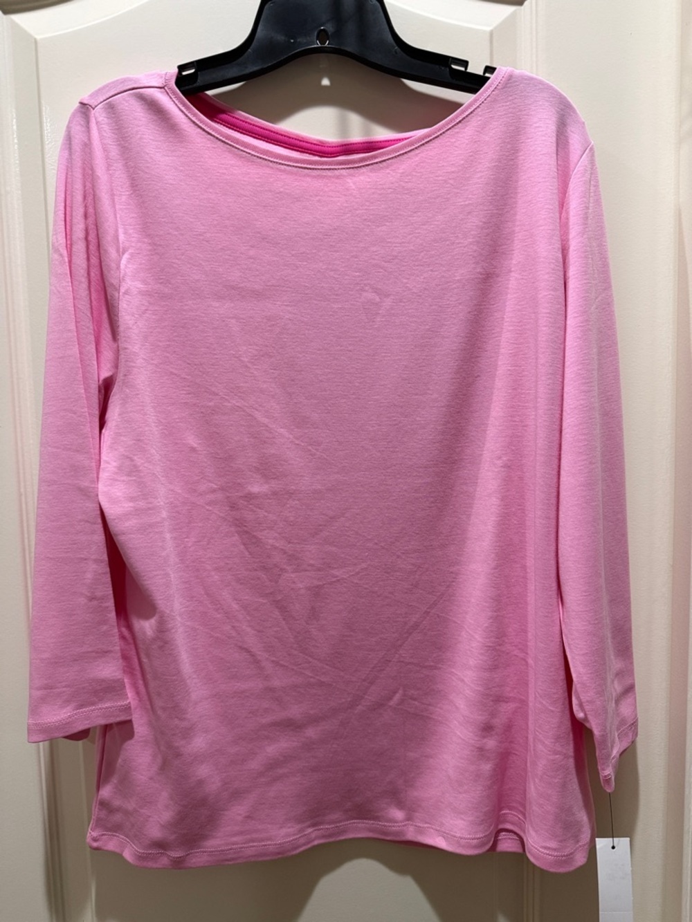 Talbots NWT Pink 3/4 Sleeve Pullover Top XL